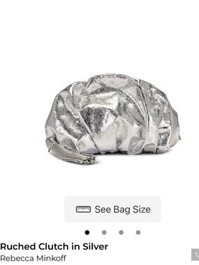 Rebecca Minkoff silver clutch purse